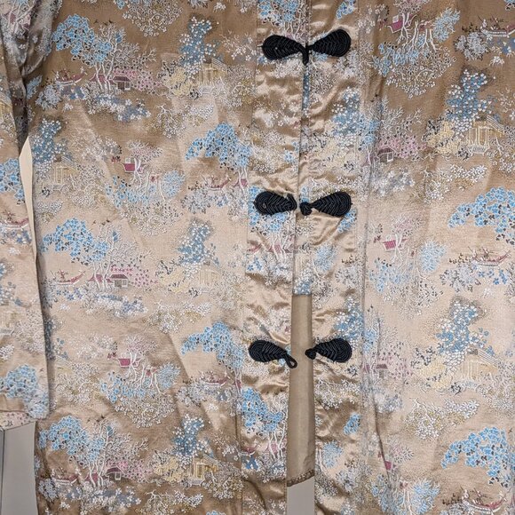 Vintage Asian Blazer Jacket Gold - Women sz M - Picture 7 of 8